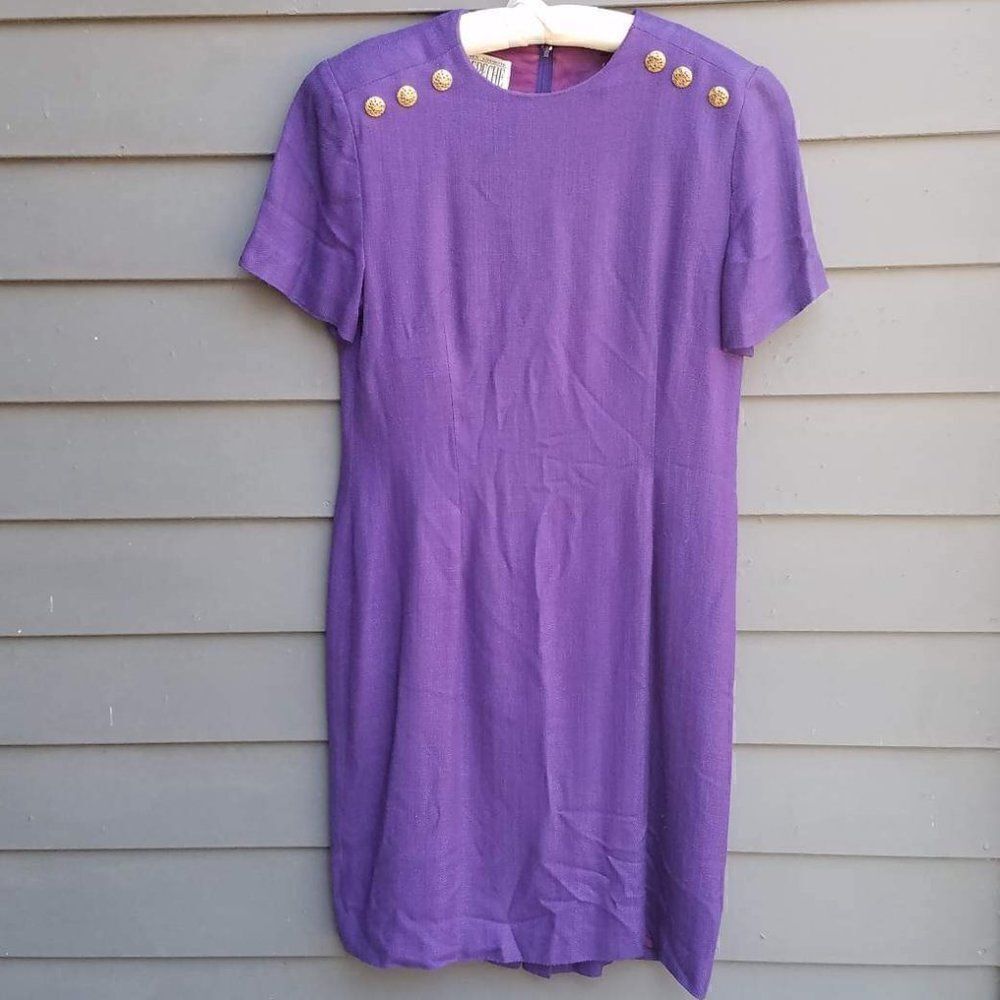 Purple Yves Cossette Mode Depeche Dress size 16 (check measurements)